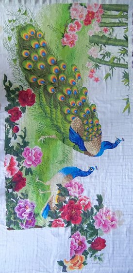 Этап процесса «Павлины в процессе»