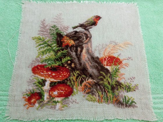 Этап процесса «Пень в осенний день»