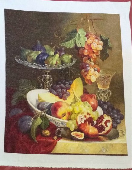 Этап процесса «Инжир и виноград (7 слоников)»