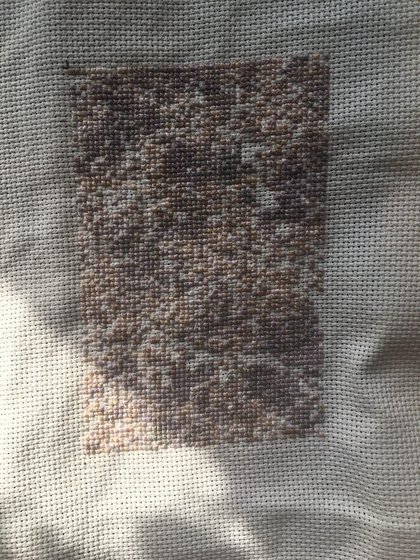 Этап процесса «Девушка под дождем»