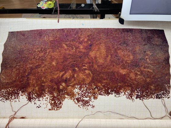 Этап процесса «Девочка Смольная Ститч»