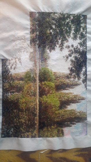 Этап процесса «Пейзаж,лес,река»