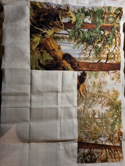 Этап процесса «Шишкин "Утро в сосновом лесу"»