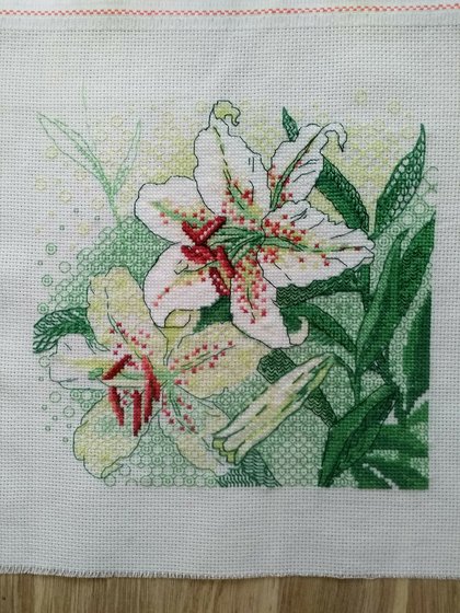 Этап процесса «Белые лилии.»