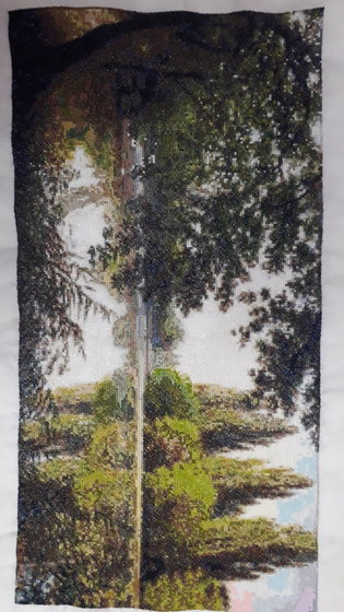 Этап процесса «Пейзаж,лес,река»