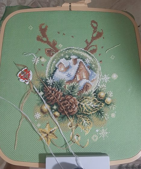 Этап процесса «Светлое рождество Чудесная игла»