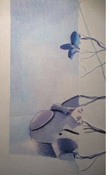 Этап процесса «Скрипка с букетом»