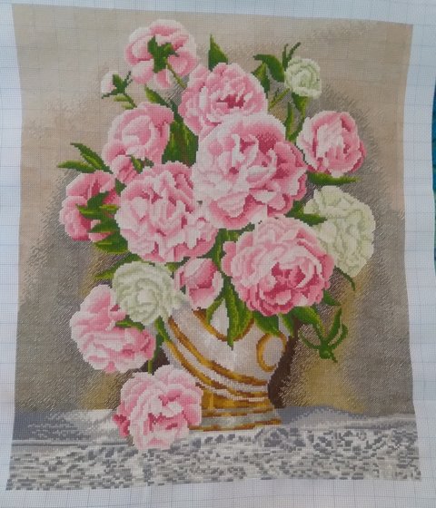 Этап процесса «Пионы Мадам Ренью.»