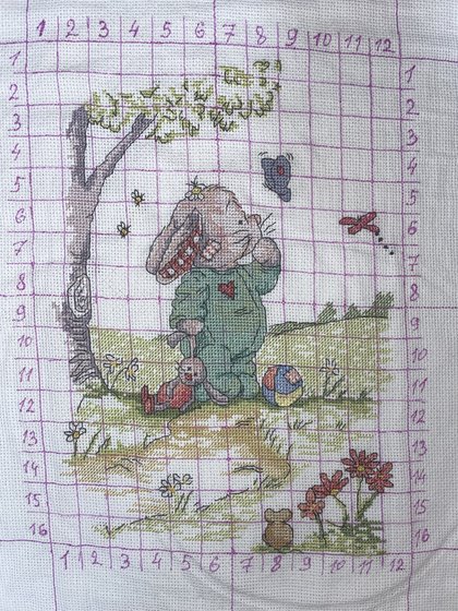 Этап процесса «Зайчик сынишке в комнату»