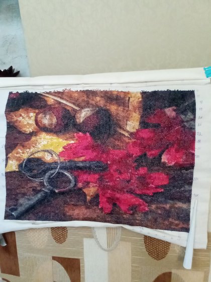 Этап процесса «Осенний натюрморт»