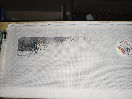 Этап процесса «Рыжик в снежном городе»