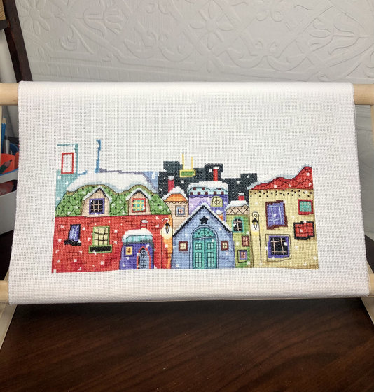 Этап процесса «Тихо падает на крыши снег»