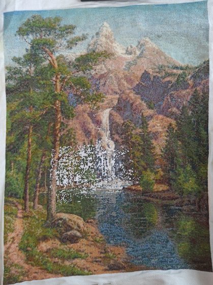 Этап процесса «Горный водопад»