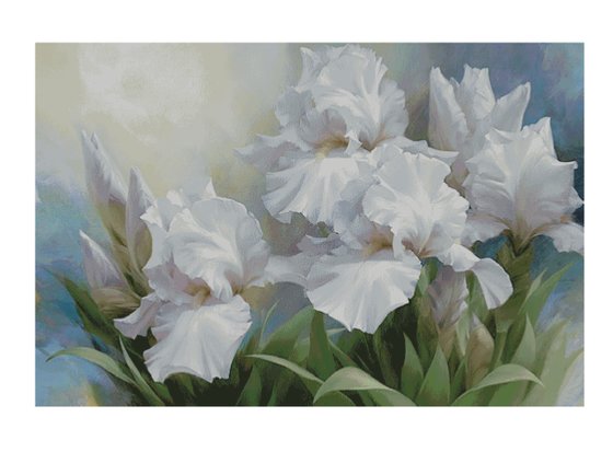 Этап процесса «Белые ирисы»