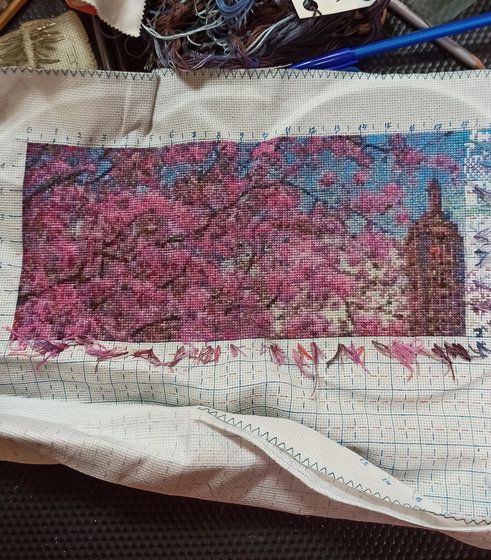 Этап процесса «Весна в Нью-Йорке, по картине Роберта Коула»