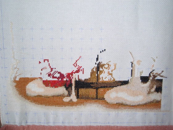 Этап процесса «Кот на кухне»