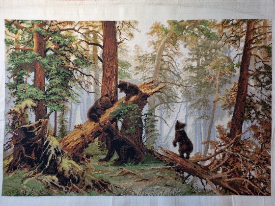 Этап процесса «Шишкин "Утро в сосновом лесу"»