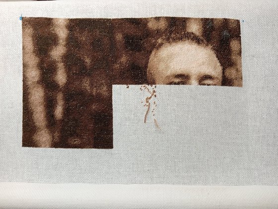 Этап процесса «Вышивка по фото.»