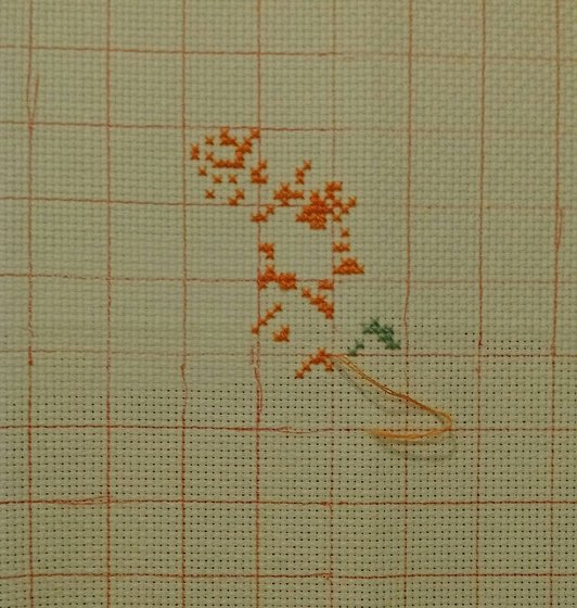 Этап процесса «Натюрморт с тыквой от Алисы»