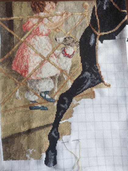 Этап процесса «Всадница по мотивам картины К.П. Брюллова»