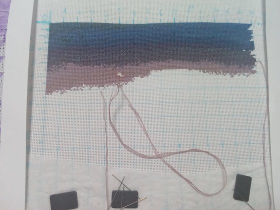 Этап процесса «Закат на море»