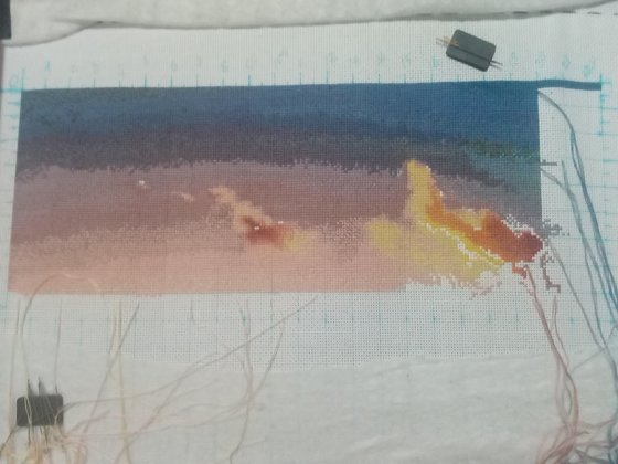 Этап процесса «Закат на море»