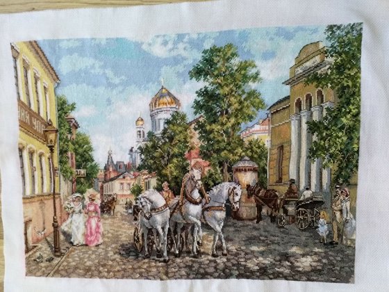 Этап процесса «Тройка,Храм Христа спасителя.»