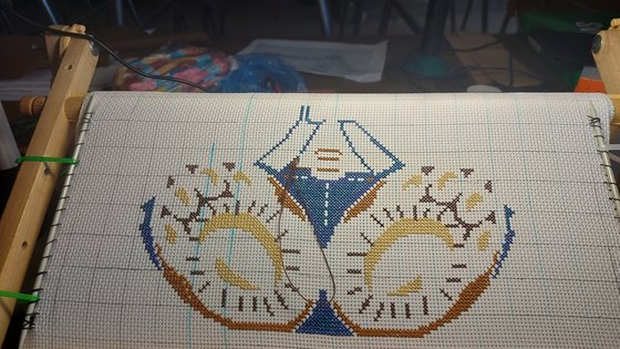 Этап процесса «Подушка медвежонок»