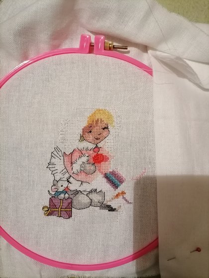 Этап процесса «Девочка и бычок. От Luca-s»