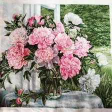 Процесс «Пионы у окна Luca-s»