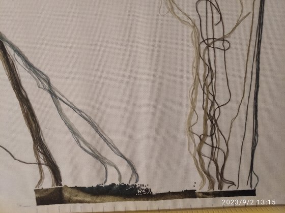 Этап процесса «Кот вязальщик»