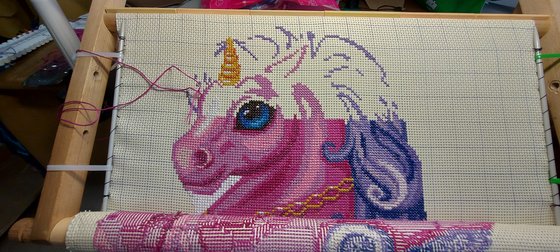 Этап процесса «Подушка Мой единорог»