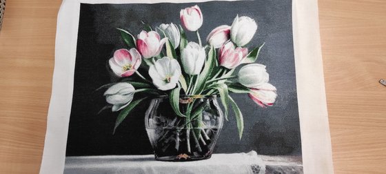 Этап процесса «Букет тюльпанов»