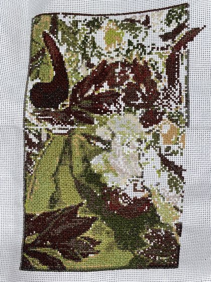 Этап процесса «Буйвол среди груш»