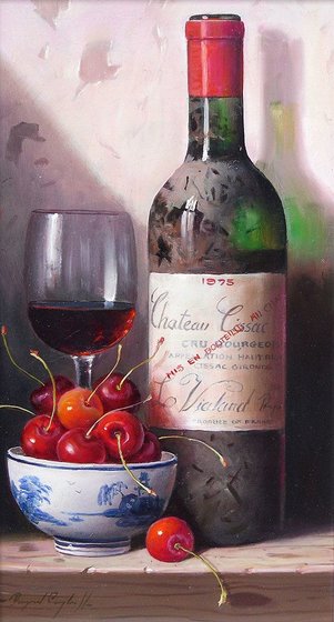 Этап процесса «Bonny Art 0004-РВ Красное вино и черешня»