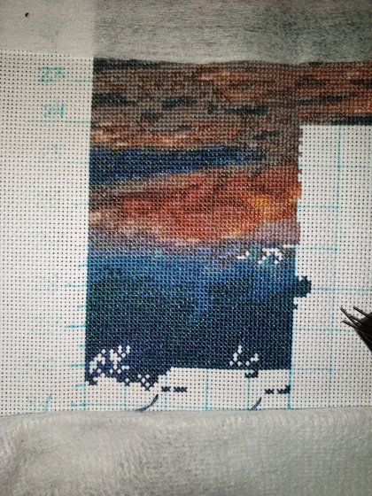 Этап процесса «Закат на море»