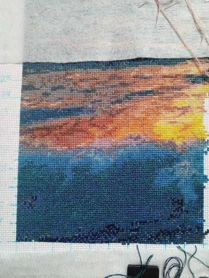 Этап процесса «Закат на море»