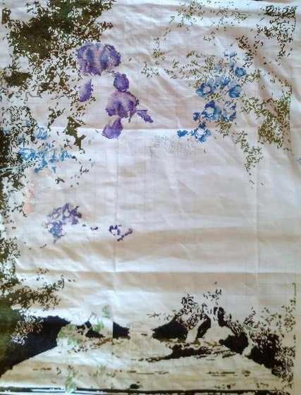 Этап процесса «Букет по картине Альберта Вильямса»