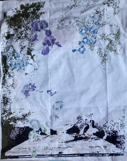 Этап процесса «Букет по картине Альберта Вильямса»