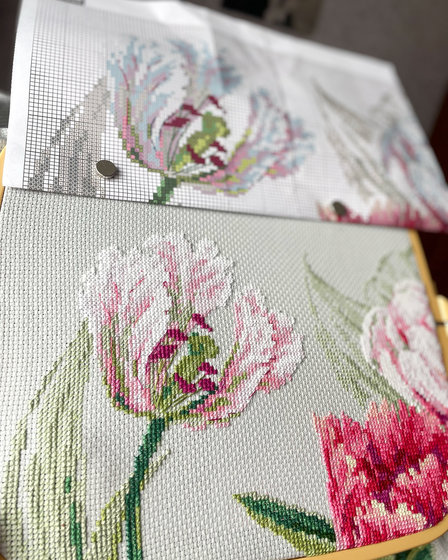 Этап процесса ««Весенние тюльпаны» Риолис 100/052»