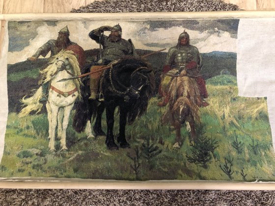 Этап процесса «Три богатыря, Васнецов»