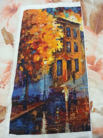 Этап процесса «Афремов "Осень в городе"»