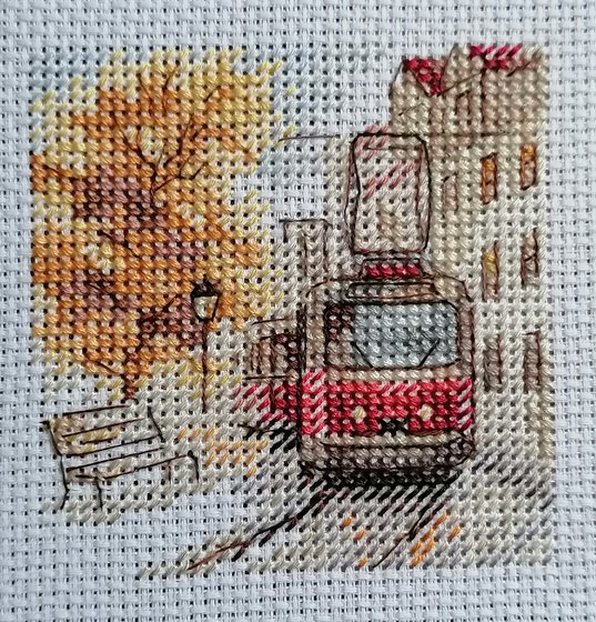 Этап процесса «АЛИСА - ОСЕНЬ В ГОРОДЕ. ТРАМВАЙ. ГОТОВ!!!»