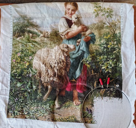 Этап процесса «Маленькая пастушка.»