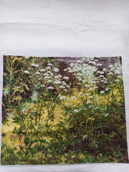 Этап процесса «Уголок заросшего сада. Сныть-трава. От Золотого Руно»