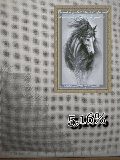 Этап процесса «Ветер в гриве 2, Катюшкины крестики.»