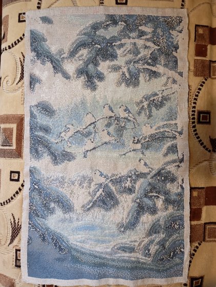 Этап процесса «Снегири»