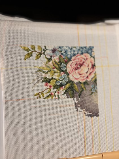 Этап процесса «Винтажные розы»