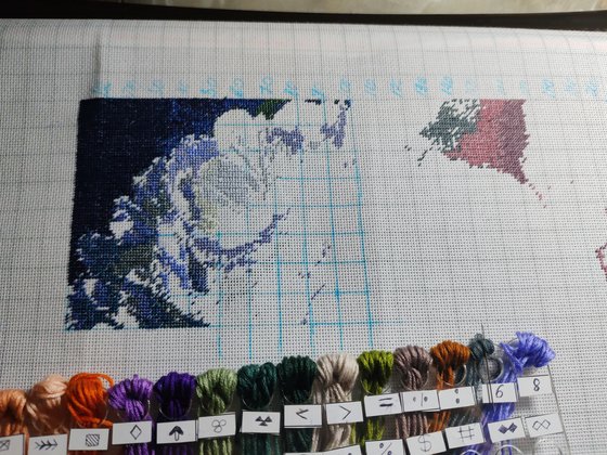 Этап процесса «Букет пионов»