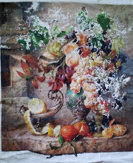 Этап процесса «Натюрморт по картине Святослава Сметанина»